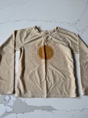 Rylee + Cru Cream Rash Guard - Sun - Size 8/9